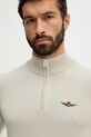 Βαμβακερό πουλόβερ Aeronautica Militare μπεζ MA1578UL00506