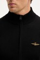 Aeronautica Militare kardigan bawełniany MA1580UL00506 czarny