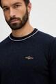 Aeronautica Militare sweter z wełną granatowy MA1608UL00924