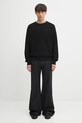 Visvim sweter z jedwabiem jumbo sb knit 125105012003 czarny