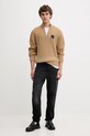 Karl Lagerfeld Jeans sweter bawełniany A4M18034 beżowy AW25