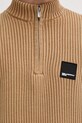 Karl Lagerfeld Jeans sweter bawełniany A4M18034 beżowy