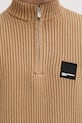 Karl Lagerfeld Jeans sweter bawełniany A4M18034 beżowy