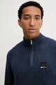 Karl Lagerfeld Jeans sweter bawełniany granatowy A4M18034