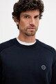 Pamučni pulover BOSS mornarsko plava 50543136