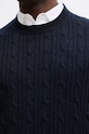 Πουλόβερ με μείγμα κασμίρ BOSS 50549975 σκούρο μπλε