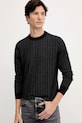 BOSS sweter z dodatkiem wełny czarny 50549985