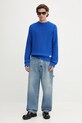 Hugo Blue sweter bawełniany 50551398 niebieski AW25