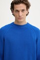 Hugo Blue sweter bawełniany niebieski 50551398