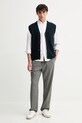 Marc O'Polo kamizelka bawełniana 528501665000 granatowy AW25
