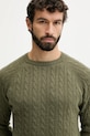 Lindbergh sweter z dodatkiem wełny zielony 30.800227