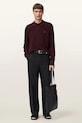 AllSaints sweter z dodatkiem wełny ASPEN M095KB brązowy