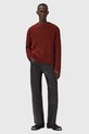 AllSaints sweter z dodatkiem wełny MYLES M050KD bordowy