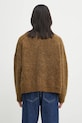 Clothing Martine Rose wool blend sweater Brushed Mohair V-Neck 948YA0700 brown