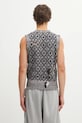 Oblečení Vlněná vesta Wales Bonner Sibling Knit Vest UA25KN46.WO12.951 šedá