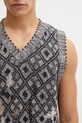 Vlněná vesta Wales Bonner Sibling Knit Vest šedá UA25KN46.WO12.951