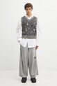 Wales Bonner kamizelka wełniana Sibling Knit Vest UA25KN46.WO12.951 szary