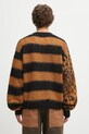 Odzież Aries sweter z dodatkiem wełny Brushed Leopard AR2004204 brązowy