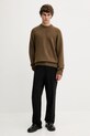 Les Deux sweter z dodatkiem wełny Gilbert 1000555 brązowy AW25
