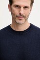 United Colors of Benetton sweter wełniany granatowy 103MU10B5