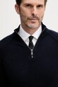 United Colors of Benetton sweter wełniany granatowy 1006U202B