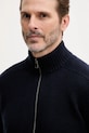 United Colors of Benetton cardigan din lână bleumarin 1006U501C