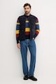United Colors of Benetton sweter wełniany 103MK10AR granatowy AW25
