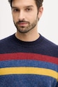 United Colors of Benetton sweter wełniany granatowy 103MK10AR