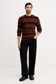 United Colors of Benetton sweter z dodatkiem wełny 1HNNK10AT bordowy AW25