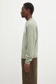 Maison Kitsuné sweter wełniany Fox Head Intarsia Merino PM00816KM0329 zielony AW25
