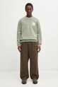 Maison Kitsuné sweter wełniany Fox Head Intarsia Merino PM00816KM0329 zielony