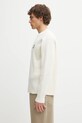 Maison Kitsuné sweter wełniany Fox Head Wool Ribbed PM00811KT1149 beżowy AW25