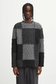 Ader Error sweter z dodatkiem wełny KNIT okrągły szary BO01FWKT0301BK