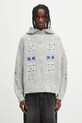 Ader Error kardigan z dodatkiem wełny KNIT średniej grubości szary BO01FWKT0704GR