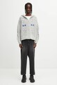 Ader Error kardigan z dodatkiem wełny KNIT BO01FWKT0704GR szary