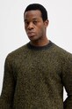 Sisley sweter z domieszką wełny zielony 170WS104K
