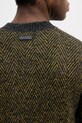 Sisley sweter z domieszką wełny 170WS104K zielony