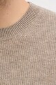 Sisley sweter z dodatkiem wełny 18AYS104I beżowy