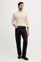 Sisley sweter z dodatkiem wełny 18AYS104L beżowy AW25