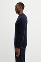 Sporty & Rich sweter wełniany SRC Cableknit Cashmere WS08765302BL106 granatowy AW25