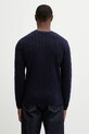 Odzież Sporty & Rich sweter wełniany SRC Cableknit Cashmere WS08765302BL106 granatowy