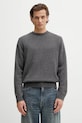 Sporty & Rich sweter wełniany SRC Cashmere okrągły szary WS08362302GY04