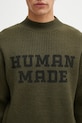 Вовняний светр Human Made MOC NECK зелений HM30CS011