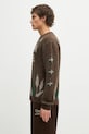 Human Made sweter z dodatkiem wełny GRAPHIC HM30CS014 brązowy AW25