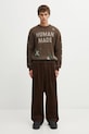 Human Made sweter z dodatkiem wełny GRAPHIC HM30CS014 brązowy