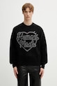 Human Made sweter z dodatkiem wełny KNITTED SWEATER okrągły czarny HM30CS035