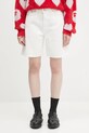 Samsoe Samsoe denim shorts SASHELLY plain white F25200013