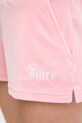 Juicy Couture pantaloni scurți VELOUR STRIPE BOOTY SHORT roz JCWHS225354