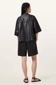 AllSaints pantaloni scurți de piele ARLA W059TC negru