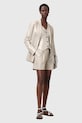 Льняные шорты AllSaints AVERIE ткань серебрянный W069QC